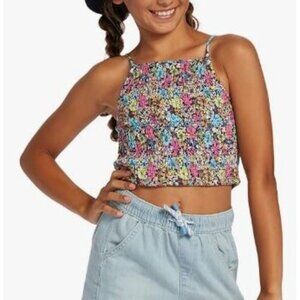 Roxy Put It in a Love Song Woven Tank Top Girls Size 14 XL NWT Adjustable Summer
